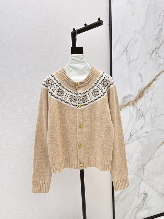 Celi 25fw jacquard cardigan