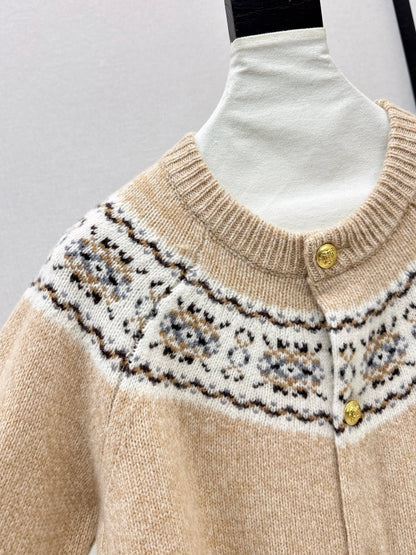 Celi 25fw jacquard cardigan