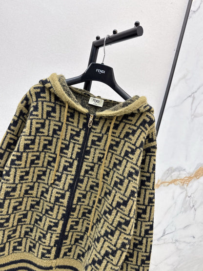 Fen 25fw hooded cardigan