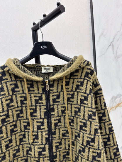 Fen 25fw hooded cardigan