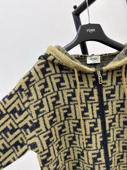 Fen 25fw hooded cardigan