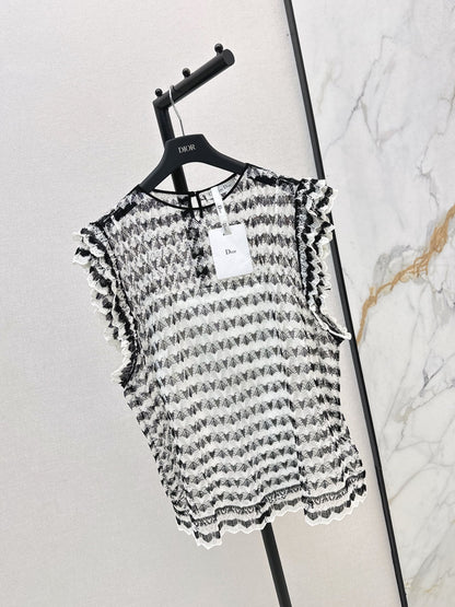 CD 25fw sleeveless lace shirt