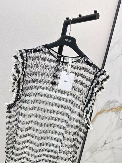 CD 25fw sleeveless lace shirt