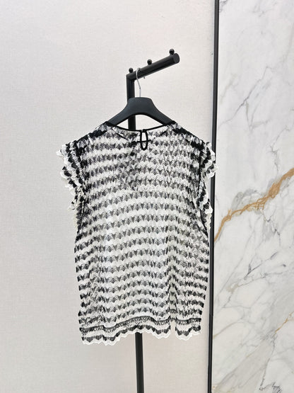 CD 25fw sleeveless lace shirt