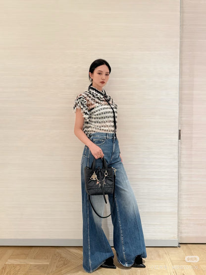 CD 25fw sleeveless lace shirt