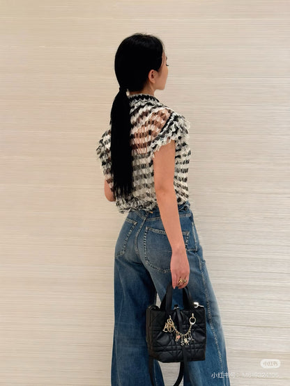 CD 25fw sleeveless lace shirt