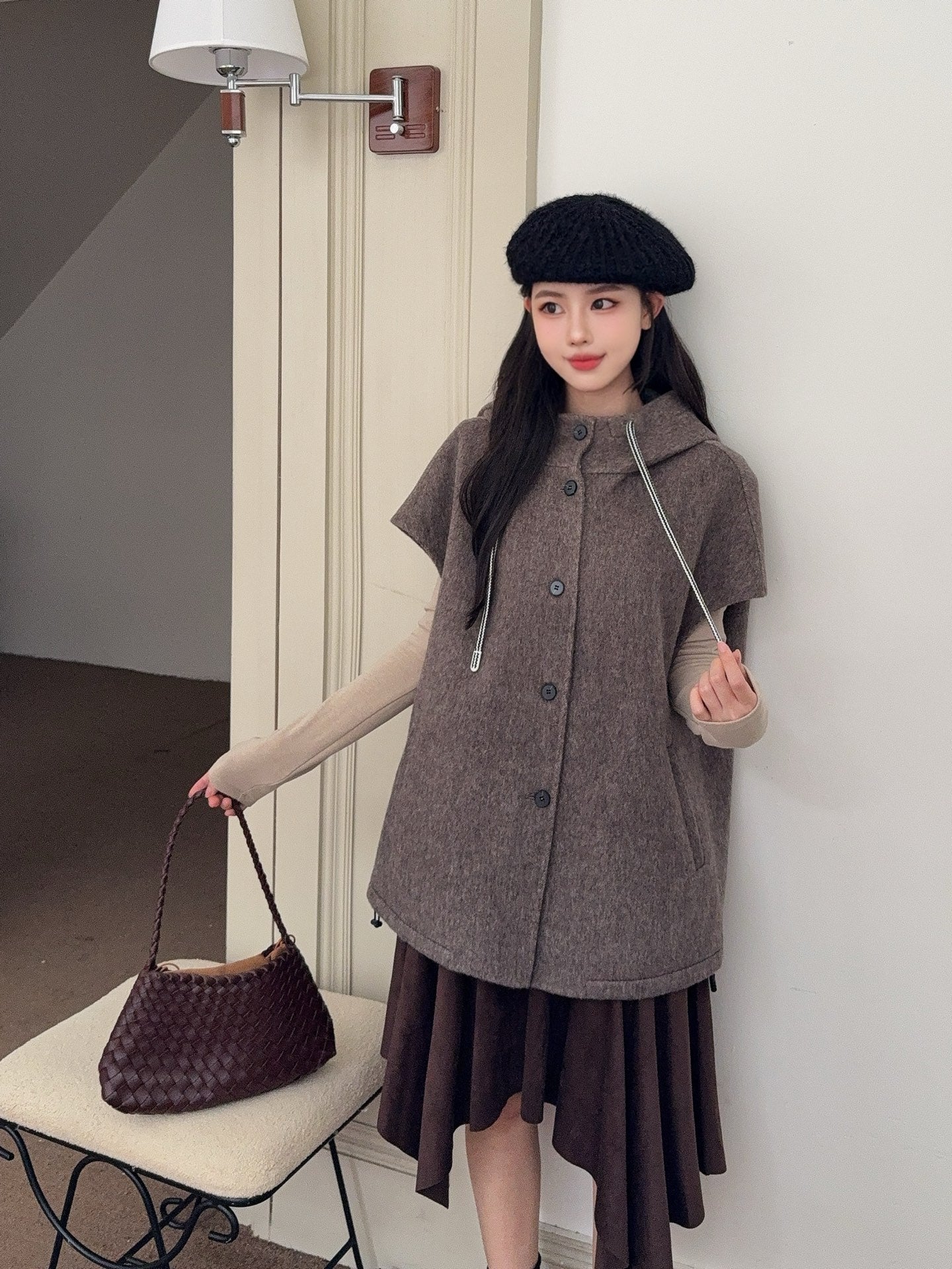 Brun 25fw hooded vest