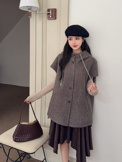 Brun 25fw hooded vest