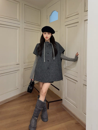 Brun 25fw hooded vest