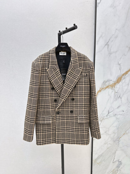 Sain 25fw check blazer