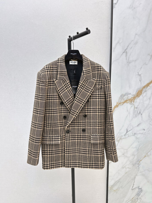 Sain 25fw check blazer