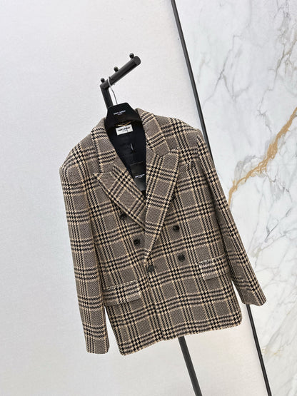 Sain 25fw check blazer