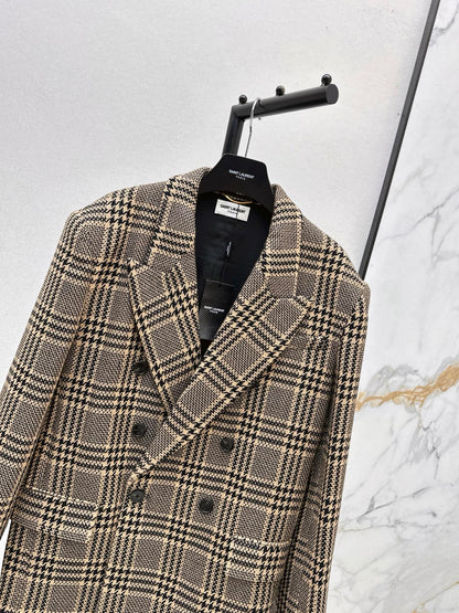 Sain 25fw check blazer