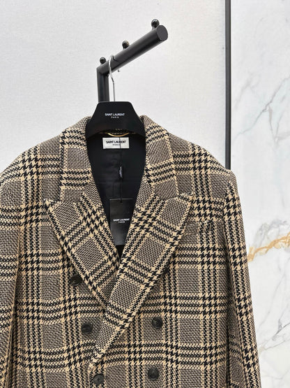 Sain 25fw check blazer