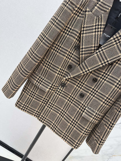 Sain 25fw check blazer