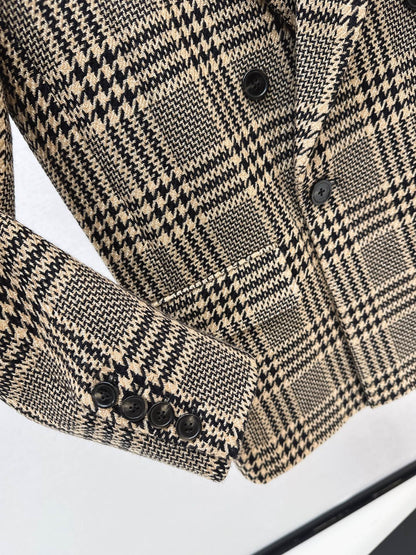 Sain 25fw check blazer