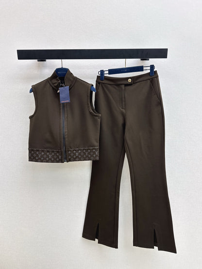 Loui 25fw vest cropped pants set