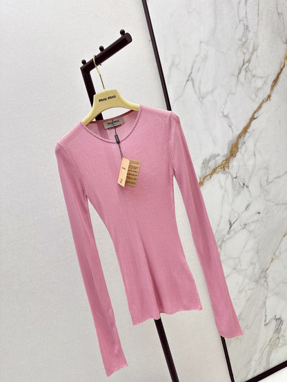 Miu 25fw silk knit shirt