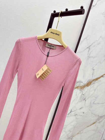 Miu 25fw silk knit shirt