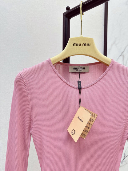 Miu 25fw silk knit shirt