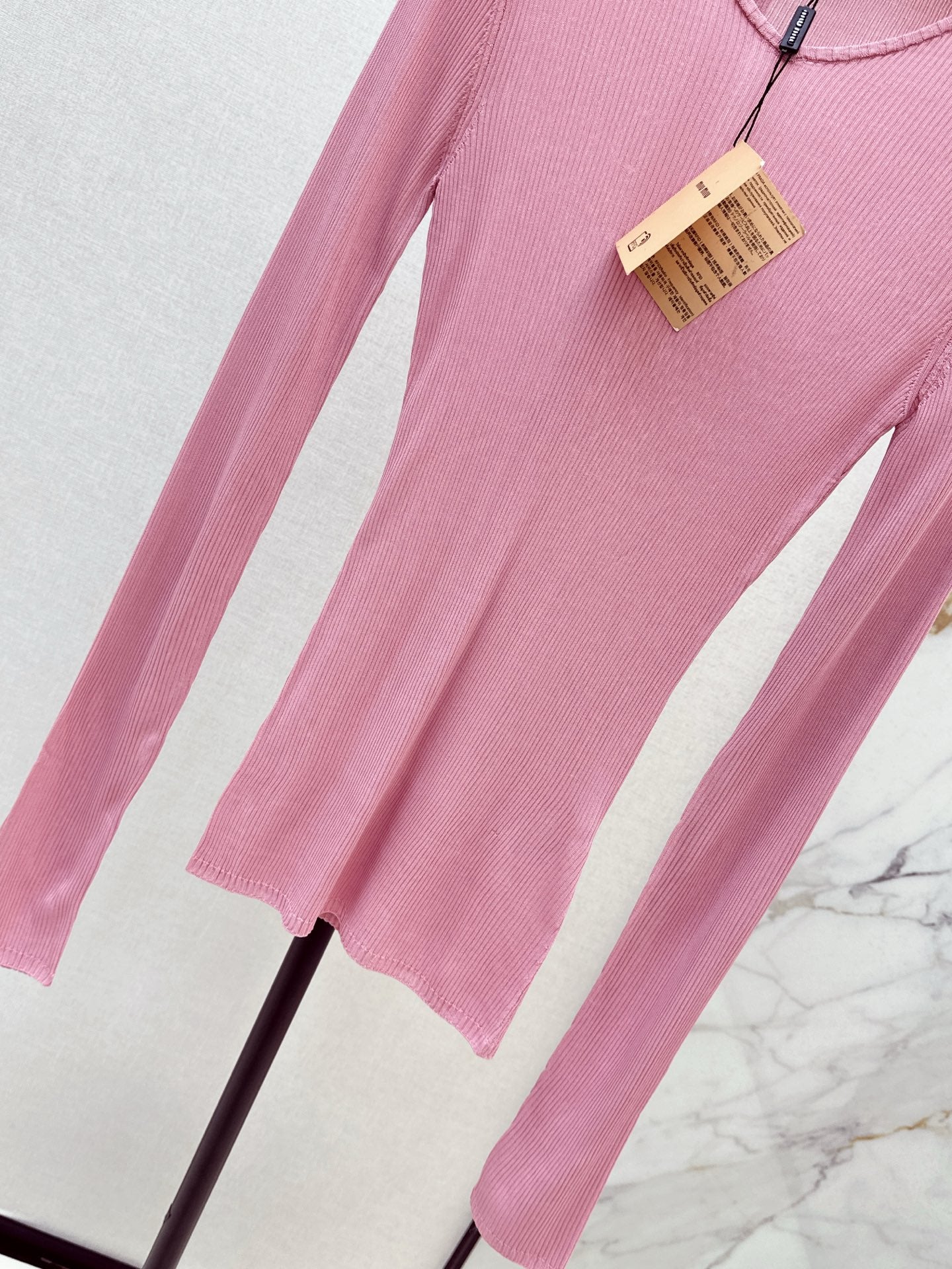 Miu 25fw silk knit shirt