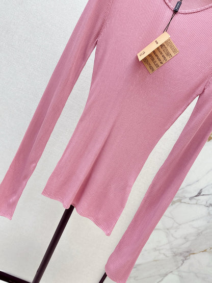 Miu 25fw silk knit shirt