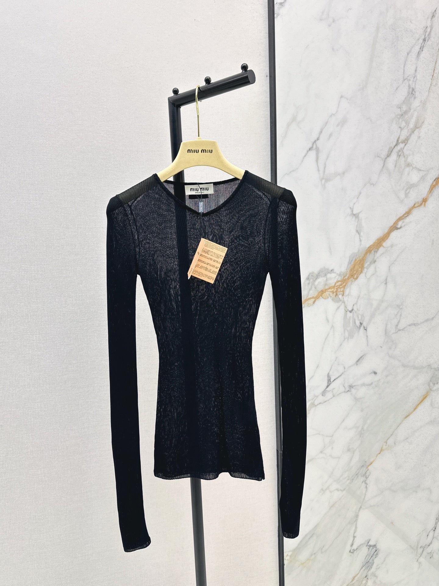 Miu 25fw silk knit shirt