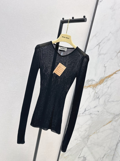 Miu 25fw silk knit shirt