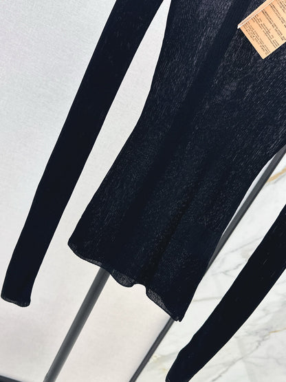 Miu 25fw silk knit shirt