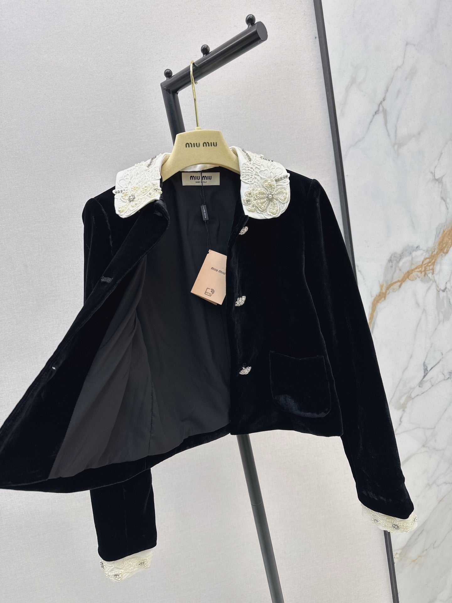 Miu 25fw velvet jacket