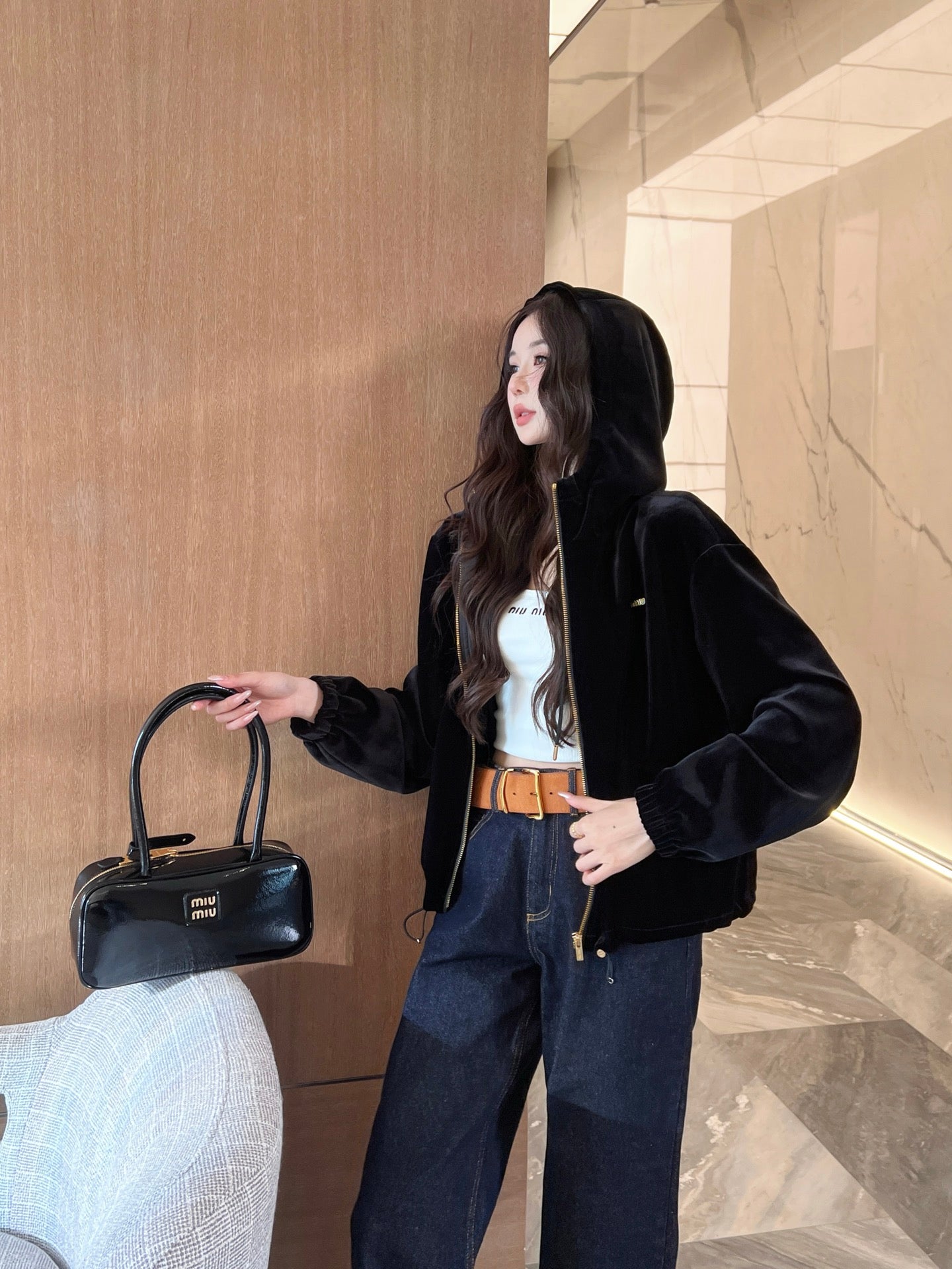 Miu 25fw velvet jacket