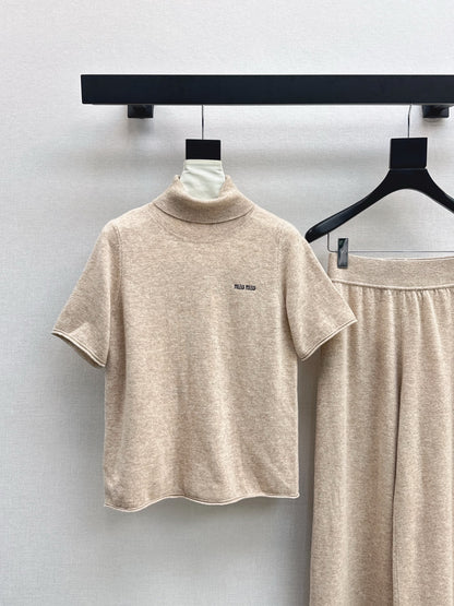 Miu 25fw turtleneck sweater pants set