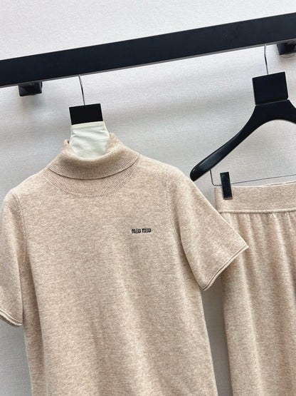 Miu 25fw turtleneck sweater pants set