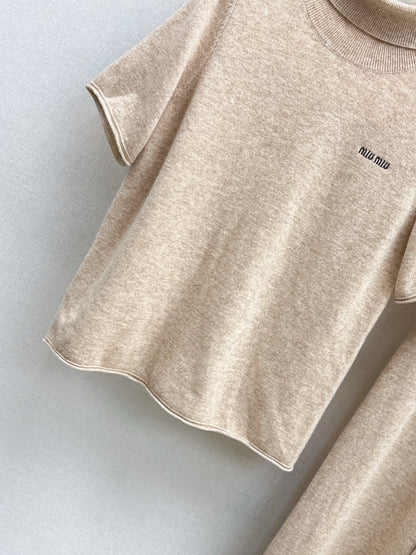 Miu 25fw turtleneck sweater pants set