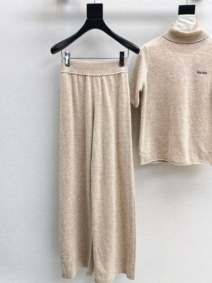Miu 25fw turtleneck sweater pants set