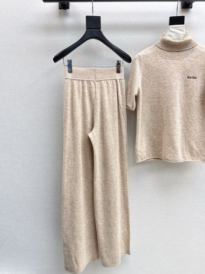Miu 25fw turtleneck sweater pants set