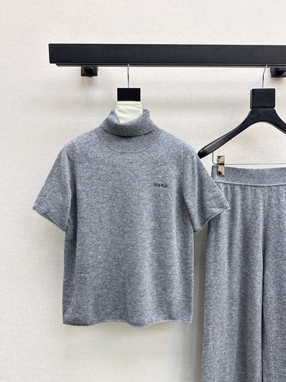 Miu 25fw turtleneck sweater pants set