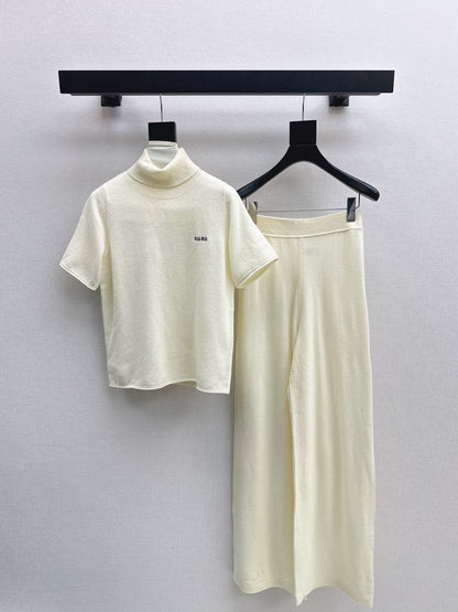 Miu 25fw turtleneck sweater pants set
