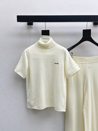 Miu 25fw turtleneck sweater pants set