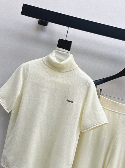 Miu 25fw turtleneck sweater pants set