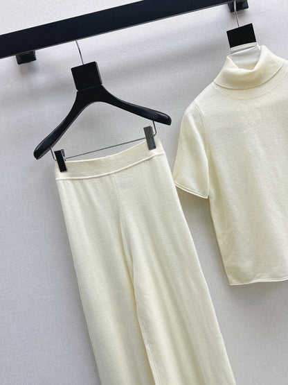 Miu 25fw turtleneck sweater pants set