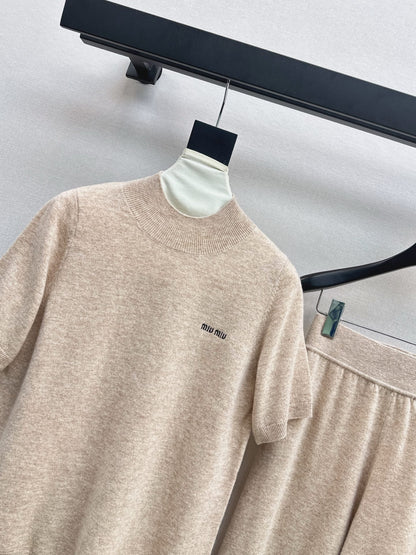 Miu 25fw sweater shirt pants set