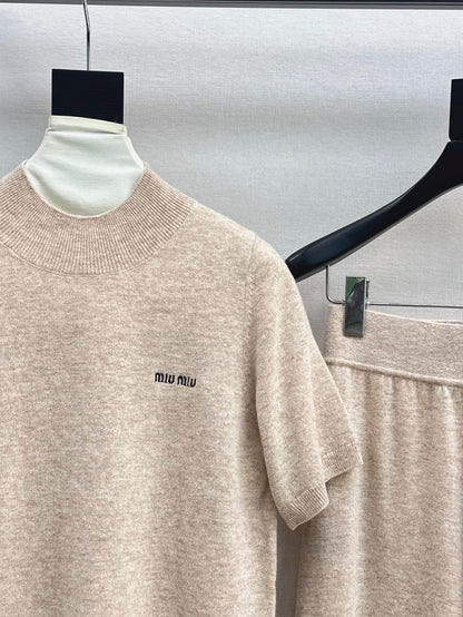 Miu 25fw sweater shirt pants set