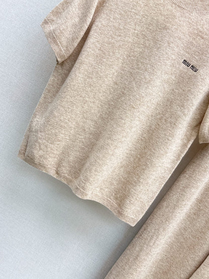 Miu 25fw sweater shirt pants set