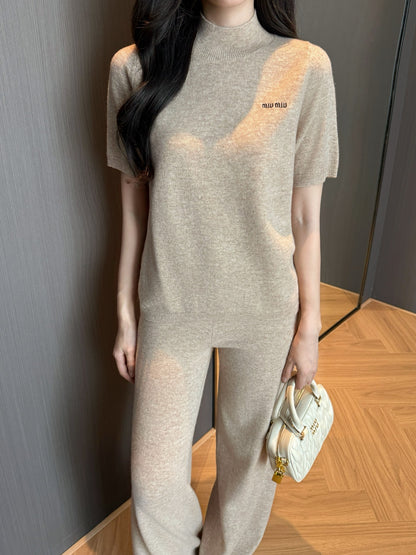 Miu 25fw sweater shirt pants set