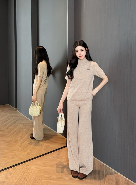 Miu 25fw sweater shirt pants set