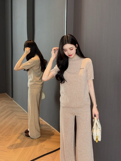 Miu 25fw sweater shirt pants set