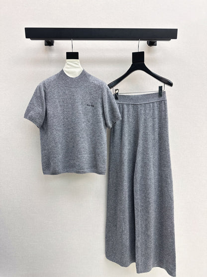 Miu 25fw sweater shirt pants set