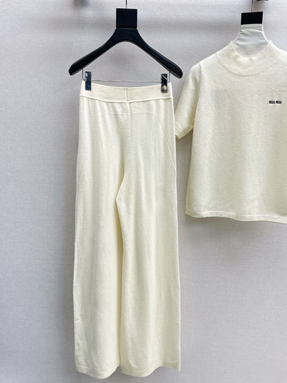 Miu 25fw sweater shirt pants set