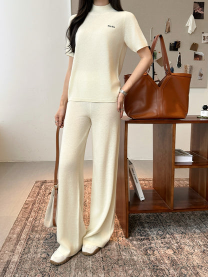 Miu 25fw sweater shirt pants set